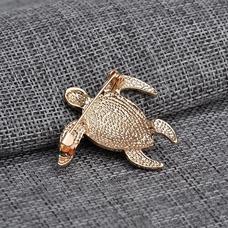 New Arrival Cute Little Sea Turtle Crystal Brooch Tortoise Pins Brooches Christmas Gift Jewelry free shipping