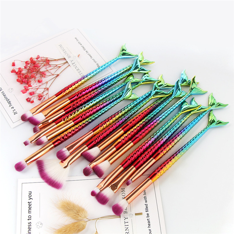 Mermaid Makeup Brush Set 15pcs Eye Make Up Eyeshadow Powder Eyeliner Blush Concealer Blending Lip Cosmetic Brushes Kit Tools
Mermaid Makeup Brush Set 15pcs Eye Make Up Eyeshadow Powder Eyeliner Blush Concealer Blending Lip Cosmetic Brushes Kit Tools