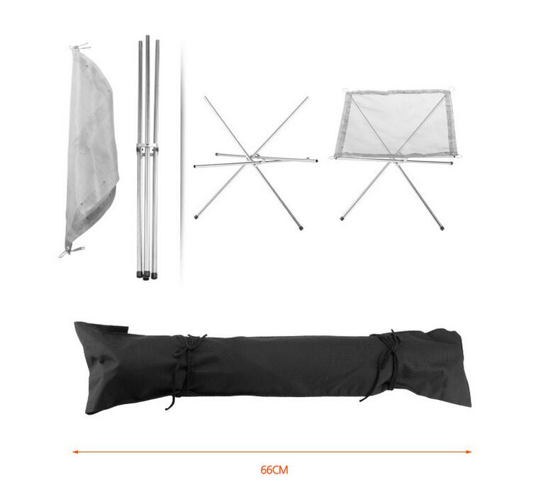 Bonfire Campfire Pit Camping Wood Stove Stand Frame Fire Rack Stainless Steel Foldable Mesh Fire Pit Outdoor Wood Heater Heating X