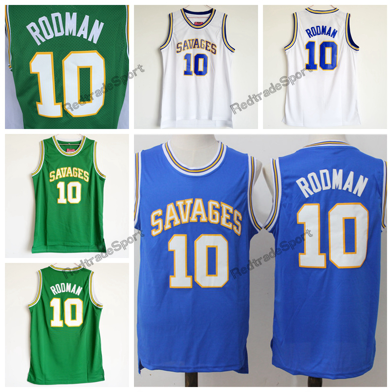Mens Vintage Oklahoma Savages The Worm Dennis Rodman #10 College Basketball Jerseys Cheap Blue Green Dennis Rodman Stitched Shirts, White
Mens Vintage Oklahoma Savages The Worm Dennis Rodman #10 College Basketball Jerseys Cheap Blue Green Dennis Rodman Stitched Shirts, White