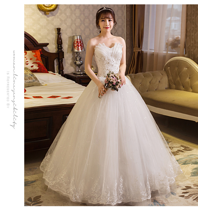 Velnosa Real Photo New Arrival Fashion White Lace Sequined Girl Wedding dress 2018 Spring Summer Bride Gown vestido de noiva