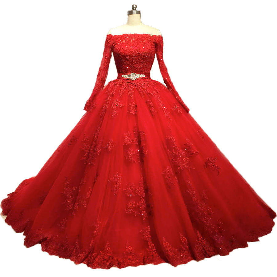 Modest Red Wedding Dresses Long Sleeves Off the Shoulder Lace Wedding Gowns 2020 White Ivory UK USA Ball Bridal Dress Formal Bride Dresses
Modest Red Wedding Dresses Long Sleeves Off the Shoulder Lace Wedding Gowns 2020 White Ivory UK USA Ball Bridal Dress Formal Bride Dresses