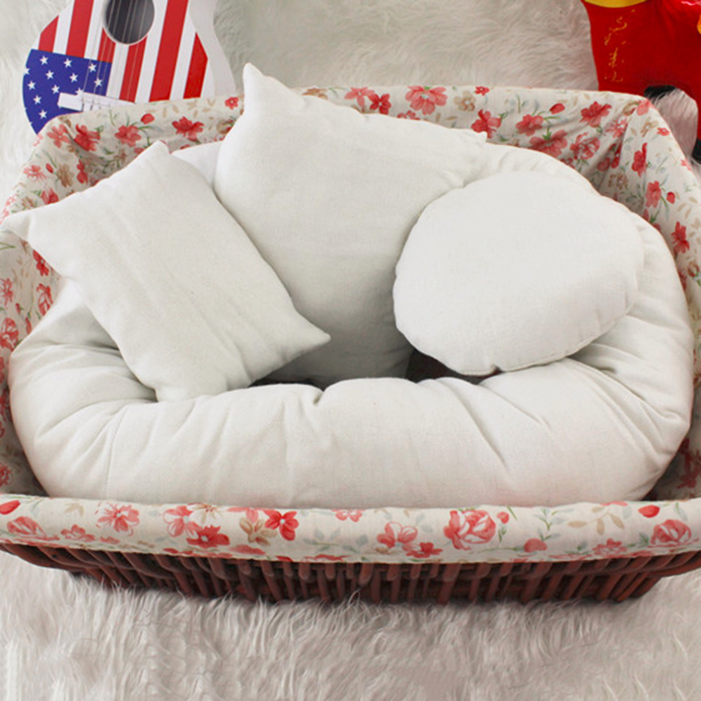 OUTAD 4Pcs Baby Newborn Pillow Basket Filler Baby Cushion Infant Positioner Donut Posing Photography Props Pillow Ring