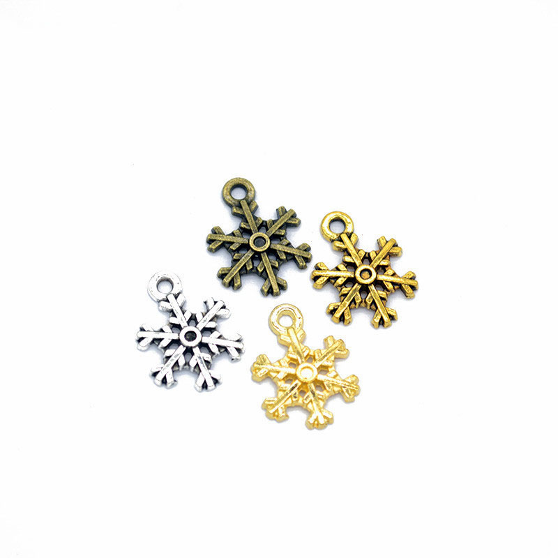 

Bulk 500 PCS Snowflake Charms Pendant 18X13 mm good for DIY craft jewelry making 5 colors