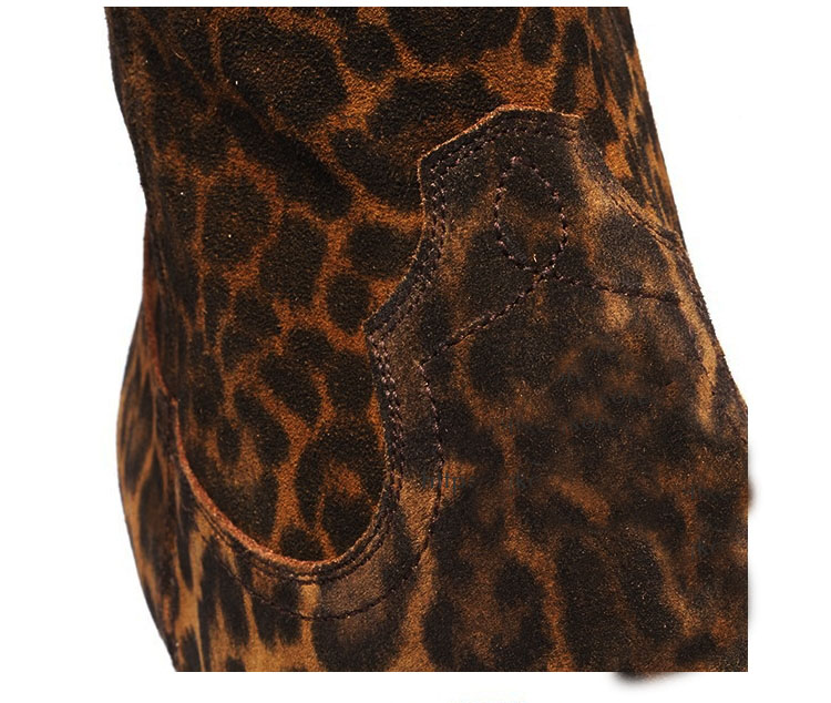 new euro vintage style Style Leopard grain Leather shoes mens boots shoes