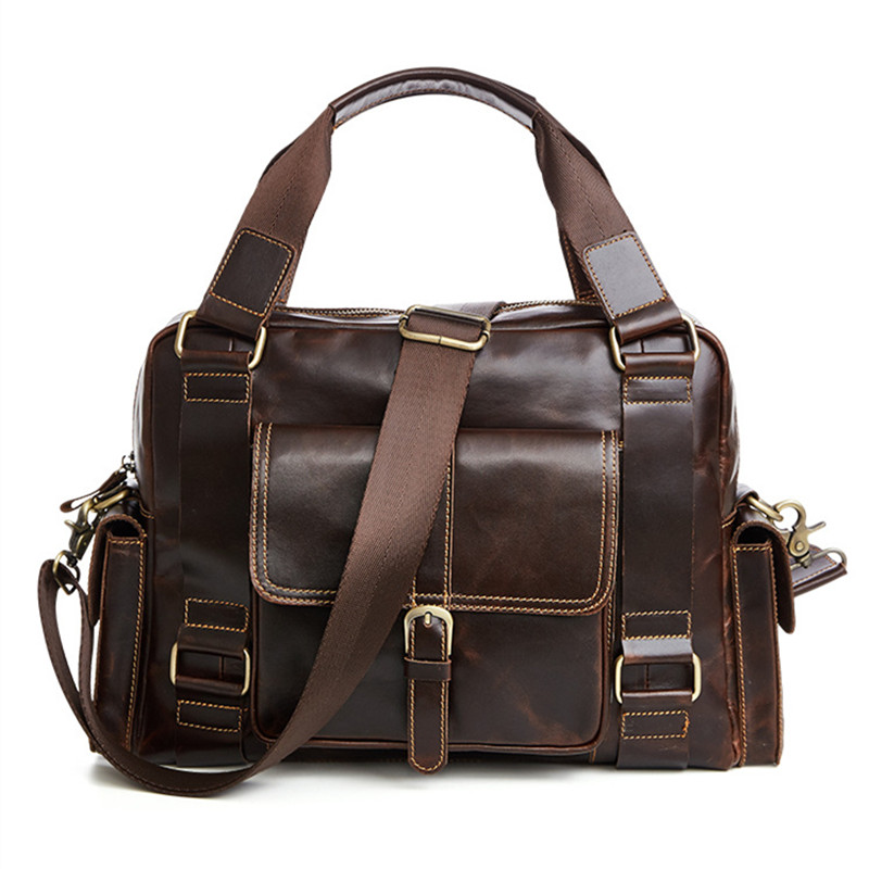 Men Crazy Horse Genuine Leather Man Business Travel Bag Big Luggage Cowhide Duffle Vintage Handmade Large Tote Shoulder Messenger Bags, Brown
Men Crazy Horse Genuine Leather Man Business Travel Bag Big Luggage Cowhide Duffle Vintage Handmade Large Tote Shoulder Messenger Bags, Brown