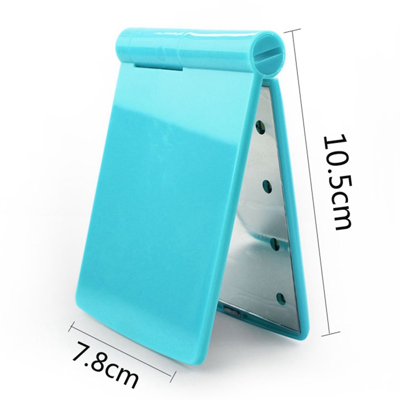 Led Makeup With 8 LED Lamps Cosmetic Folding Portable Compact Pocket Hand Mirror Make Up Under Lights