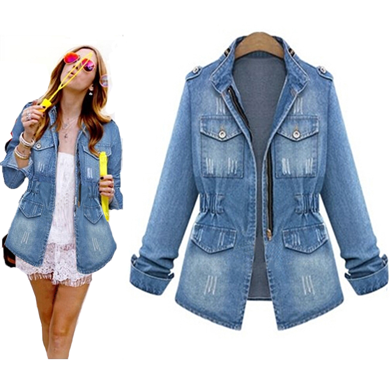 Wome Denim Blue Jacket Women Jeans Coat Distressed Slim Waist Long Sleeve Pockets Jeans Jackets Outerwear S-5XL
Wome Denim Blue Jacket Women Jeans Coat Distressed Slim Waist Long Sleeve Pockets Jeans Jackets Outerwear S-5XL