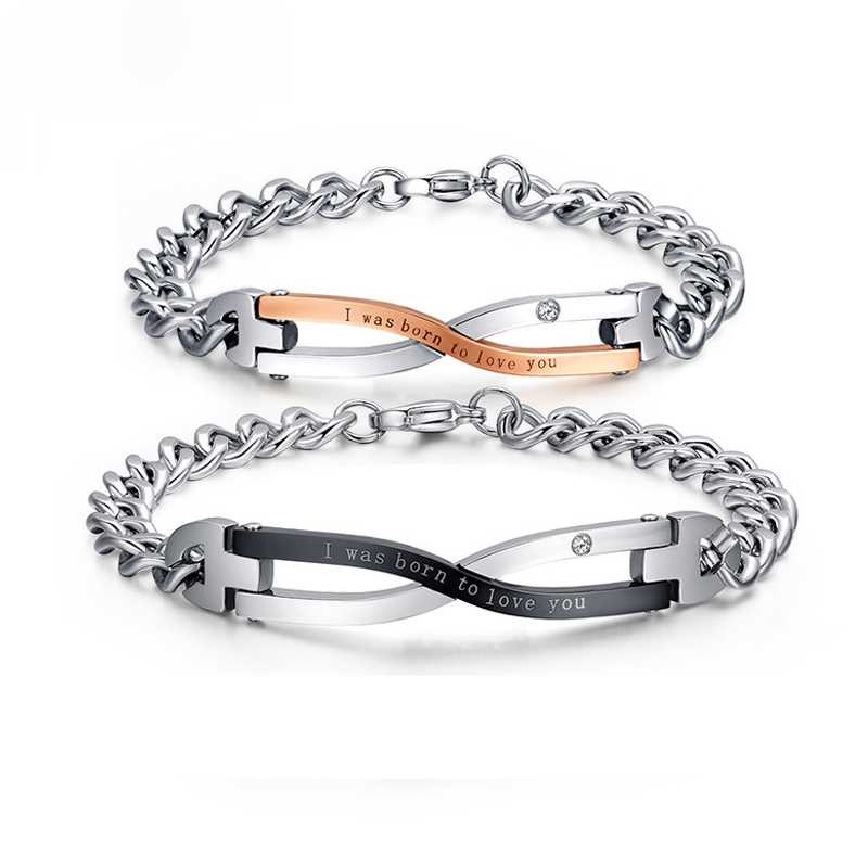 316L Stainless Steel Letter Bracelets A Love Of Intertwined Luxury Cuban Link Couple Bracelet Bangle for Lovers Men Women Luxury Jewelry
316L Stainless Steel Letter Bracelets A Love Of Intertwined Luxury Cuban Link Couple Bracelet Bangle for Lovers Men Women Luxury Jewelry