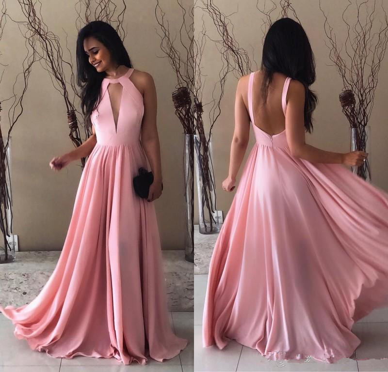 Sexy Pink Long Evening Dresses 2018 Spaghetti Strap Sleeveless Backless A Line Chiffon Prom Gowns Formal Party Wear Cheap, Gold
Sexy Pink Long Evening Dresses 2018 Spaghetti Strap Sleeveless Backless A Line Chiffon Prom Gowns Formal Party Wear Cheap, Gold