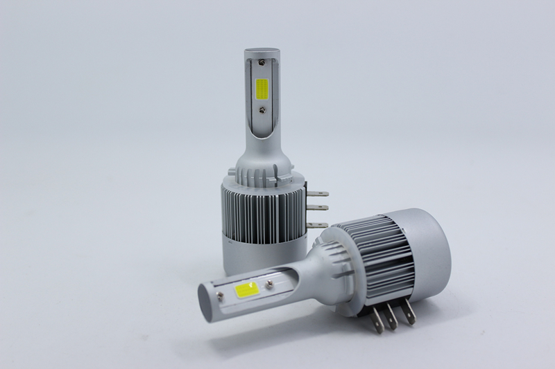 PAMPSEE 1Set H15 LED Car Headlight Bulbs COB Chip 60W 6000Lm 12V Auto Lamp Light White 6500K LED Bulbs with 1 Year Warranty