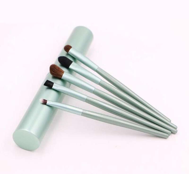 Hot 5pcs Travel Portable Mini Eye Makeup Brushes Set for Eyeshadow Eyeliner Eyebrow Lip brues Make Up Brushes kit Professional tools