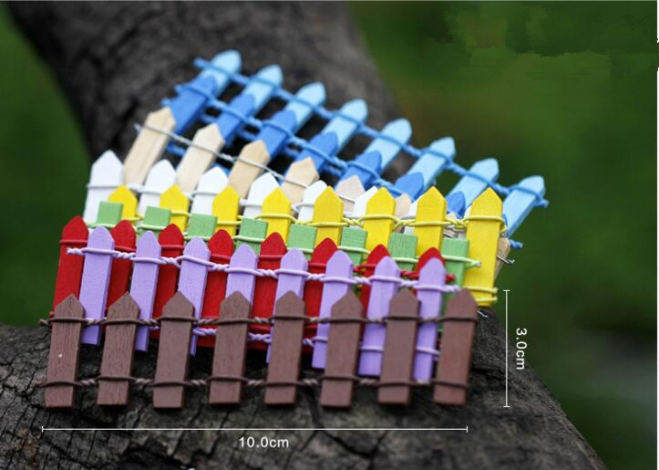 Wood Animal 50 Pcs Wood Fence Palisade Miniature Fairy Garden Home Houses Decoration Mini Craft Micro Landscaping Decor Accessorie6318512