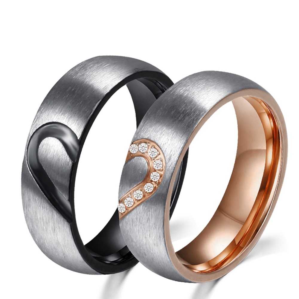 Real Love 316L Stainless Steel Half Heart Women Crystal Couple Rings For Wedding Engagement Hot Promise Band Ring
Real Love 316L Stainless Steel Half Heart Women Crystal Couple Rings For Wedding Engagement Hot Promise Band Ring