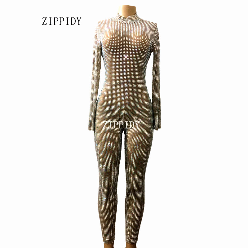 Sparkly Full AB Stones Mesh Jumpsuit Prom Luxury Bodysuit Outfit Party Celebrate Glisten Leggings Costume Perspetive Rompers, Black
Sparkly Full AB Stones Mesh Jumpsuit Prom Luxury Bodysuit Outfit Party Celebrate Glisten Leggings Costume Perspetive Rompers, Black