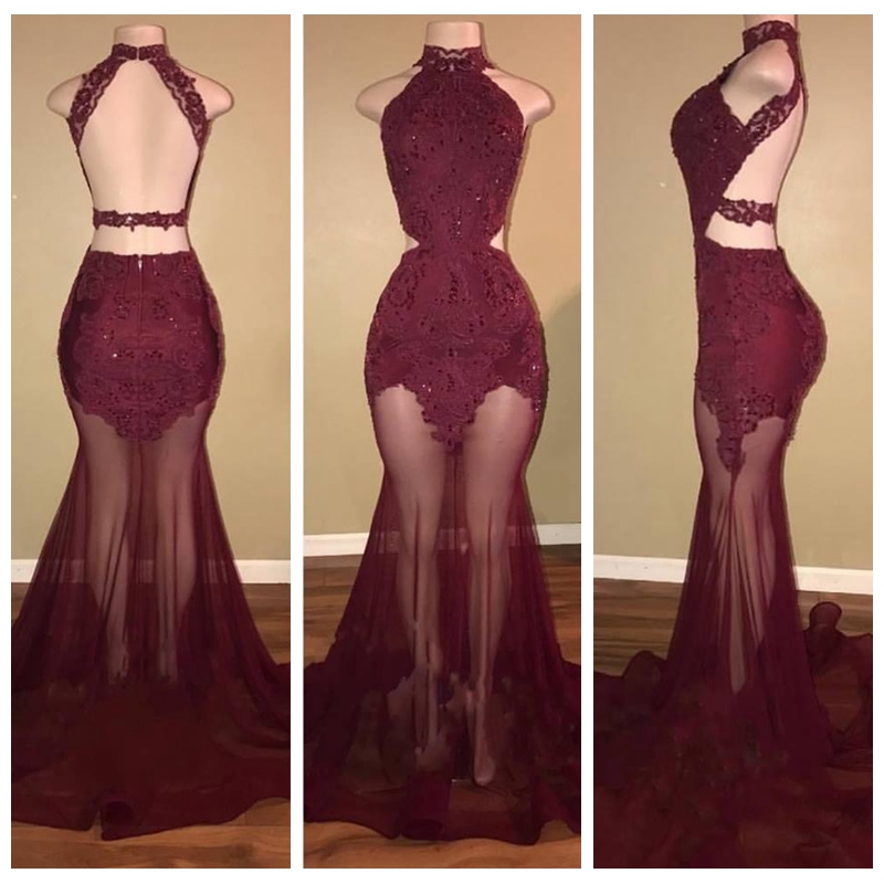 2018 Sexy High-Neck Lace Appliques Mermaid Prom Dresses Criss Cross Back Long Party Gowns Tulle Evening Dresses Special Occasion Dresses, Blue
2018 Sexy High-Neck Lace Appliques Mermaid Prom Dresses Criss Cross Back Long Party Gowns Tulle Evening Dresses Special Occasion Dresses, Blue