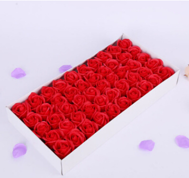 50PCS/Box Artificial Flowers 2018 Romantic Rose Soap Flower Heads Wedding Decoration DIY Fake Flowers Home Decor