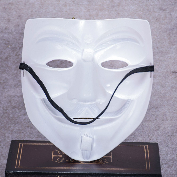 V for Vendetta Mask Anonymous Guy Fawkes Fancy Cool Costume Cosplay Mask for Parties Carnivals One size fits most teens to adults2266678