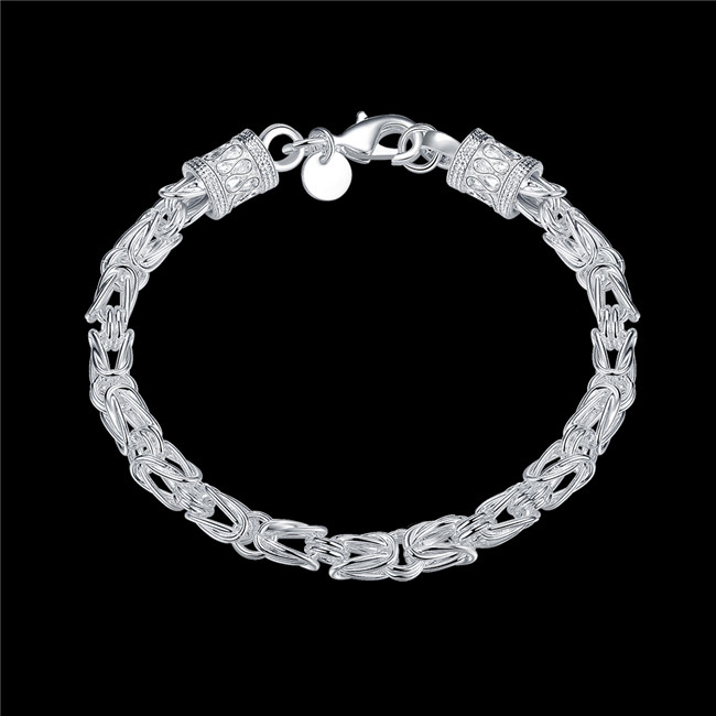 Full Huangshi plum blossom Bracelet sterling silver plated bracelet ; New arrival fashion men and women 925 silver bracelet SPB096