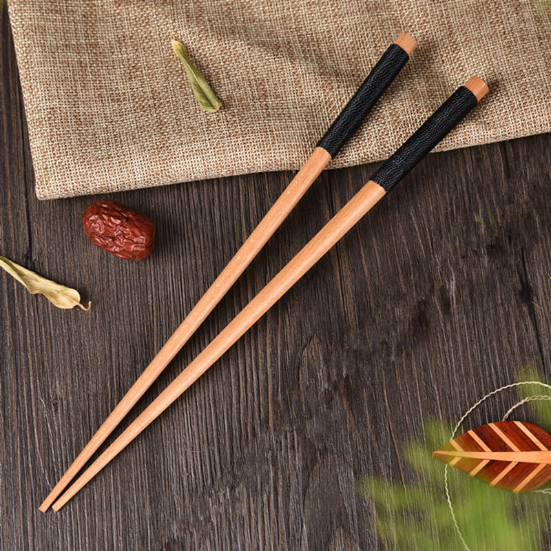 Handmade Japanese Natural Chestnut Wood Chopsticks Set Value Gift Sushi Chinese Tie line