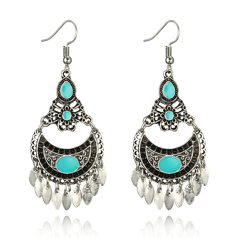 Fashion Bohemian Drop Long Tassel Earrings For Women Water Drop Stone Boho Jewelry Antique Silver Vintage Dangle Earrings bijoux
Fashion Bohemian Drop Long Tassel Earrings For Women Water Drop Stone Boho Jewelry Antique Silver Vintage Dangle Earrings bijoux
