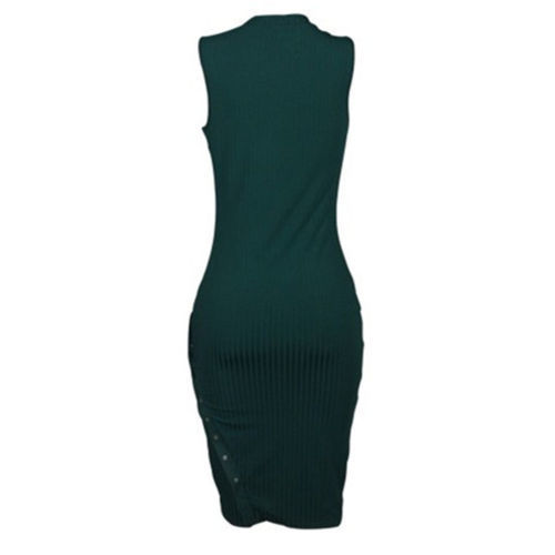 Hirigin Lady Women's Bodycon Adjustable Single Slit Dresses Sexy Women Party Outwear Tight FItting Fashion Sleeveless Dresses D1891703