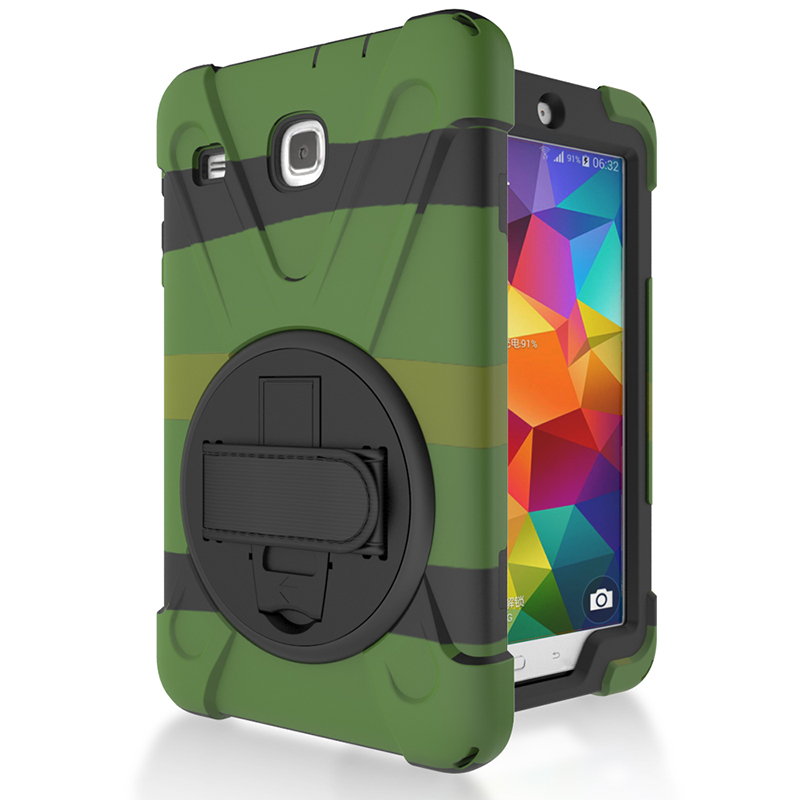 Silicone Case Cover with Wrist Strap for Samsung Galaxy Tab E 80 T377 T377V TabletStylus