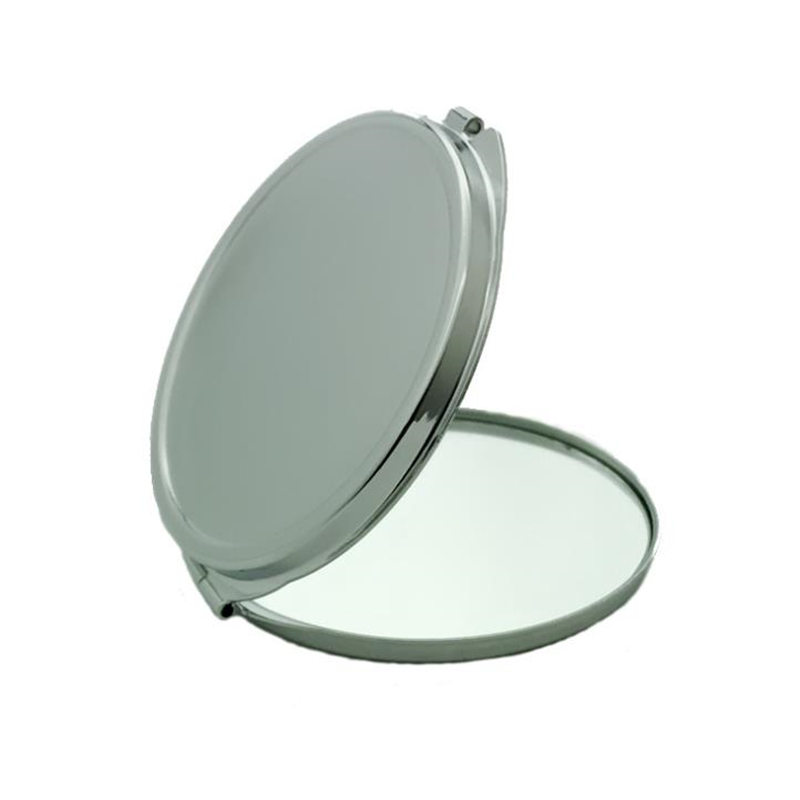 Folding Pocket Mirror Round Compact Double-sided silver gold Makeup Mirrors fast shipping F1019