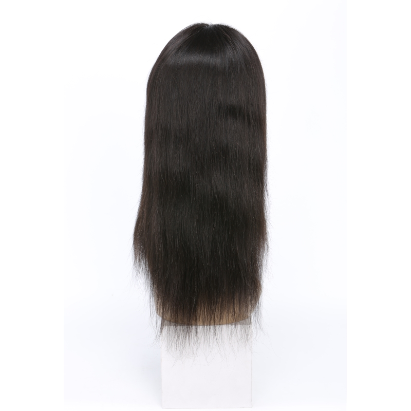 Indian Raw Virgin Human Straight 14-32Inch Lace Front With Baby Hair 9A Wigs Adjustable Band