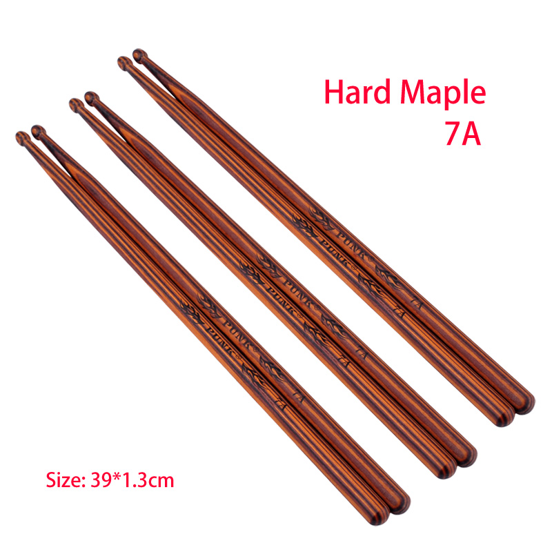 Hard Maple Drumsticks 7A Drum Stick Wood Tip Drumsticks For All Drummer