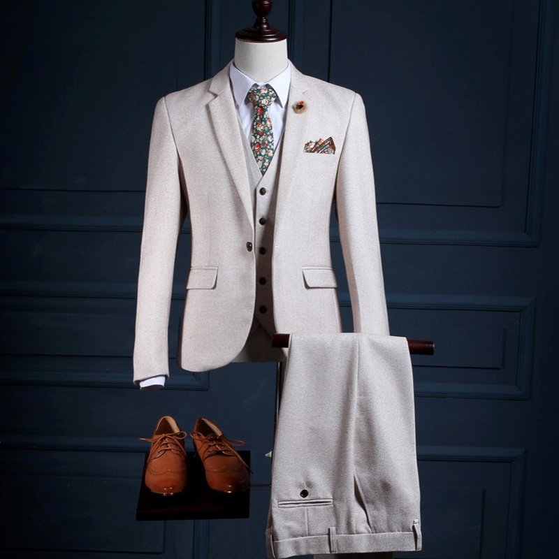 Three Piece Business Formal Men Suits Notched Lapel One Button Custom Made Wedding Groom Tuxedos 2018 (Jacket + Pants + Vest, Navy
Three Piece Business Formal Men Suits Notched Lapel One Button Custom Made Wedding Groom Tuxedos 2018 (Jacket + Pants + Vest, Navy