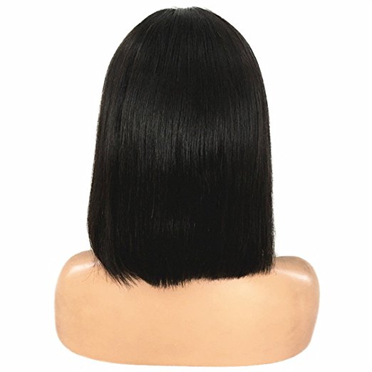 8A Peruvian Virgin Human Hair Bob Wigs Unprocessed Straight Front/Full Lace Wigs Bobs Styled Top Quality Glueless 150% density