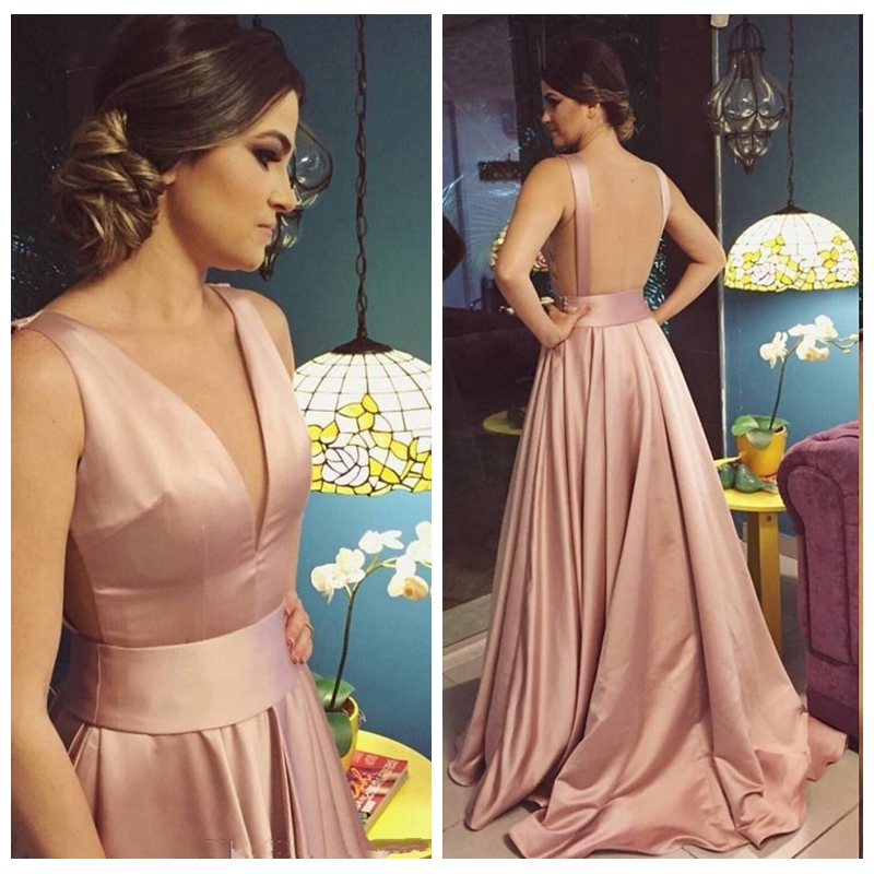 Simple Blush Pink Satin Long Prom Dresses Formal Occasion Deep V-Neck Sexy Backless A-Line Girls Evening Party Dress Graduation Cheap Gowns, Same as image
Simple Blush Pink Satin Long Prom Dresses Formal Occasion Deep V-Neck Sexy Backless A-Line Girls Evening Party Dress Graduation Cheap Gowns, Same as image