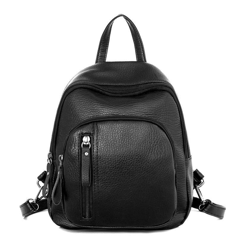 New Fashion Women Bags Solid Color Backpack Female Handbags Girl School Bags PU Leather Simple Shoulder Bag High Quality Backpack for Lady, Black
New Fashion Women Bags Solid Color Backpack Female Handbags Girl School Bags PU Leather Simple Shoulder Bag High Quality Backpack for Lady, Black