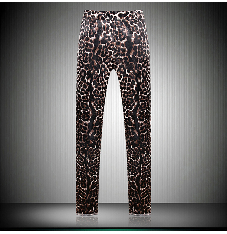 Brand New Leopard Print Groom Tuxedos Peak Lapel One Button Men Wedding Suit High Quality Men Business Prom Dinner Blazer (Jacket+Pants+Tie)