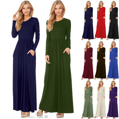 Dresses Maxi Casual Dress Women Fashion Loose Dresses Solid Long Sleeve Dresses Round Collar Long Sexy Elegant Dress Women' Vestidos B3470, Dark blue
Dresses Maxi Casual Dress Women Fashion Loose Dresses Solid Long Sleeve Dresses Round Collar Long Sexy Elegant Dress Women' Vestidos B3470, Dark blue
