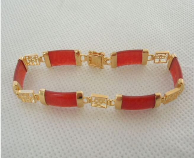Fashion Women 18k Gold Plated Bracelet Jade Bangle Jewelry Ladies New Gifts