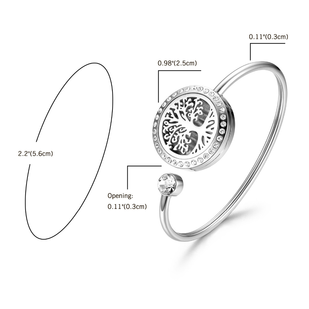 Mujer pulseras 2018 Hot New Fashion Crystal Tree Typle Women Cuff Opeing Bracelet Beauty Wedding Gift Braclet Bangles For Woman