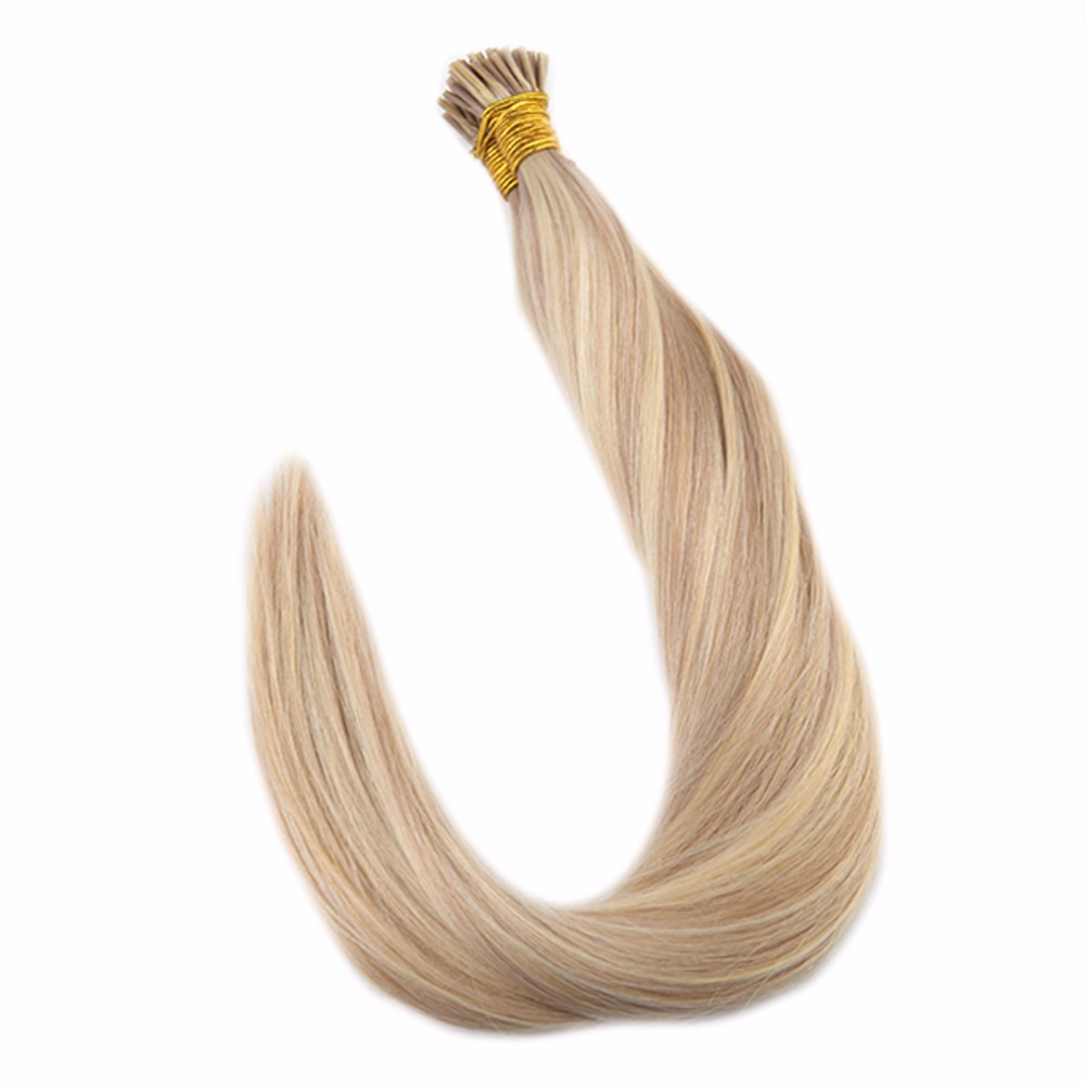Balayage Human Hair I tip Extensions 18/613# I Tip Fusion Prebonded Hair Extensions Stick Keratin I Tip Hair 100g