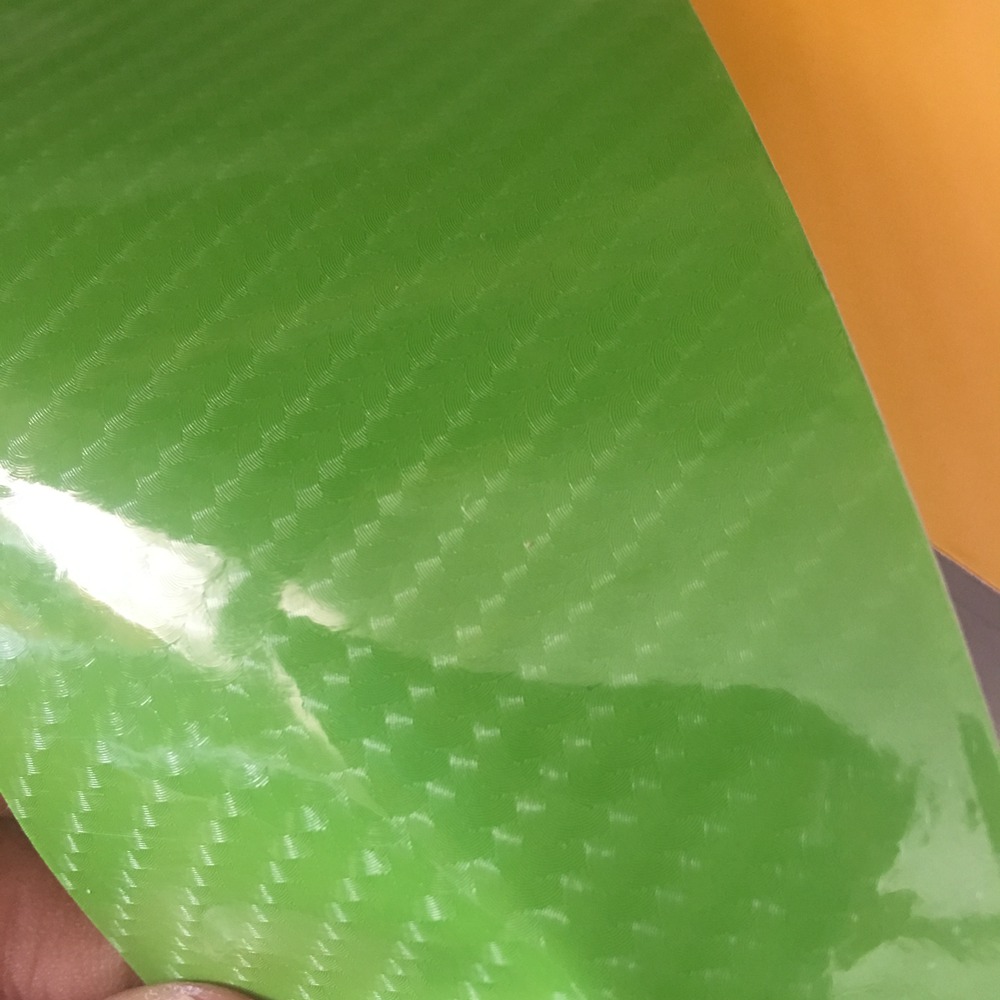 Apple green 6D Gloss Carbon Fiber Vinyl For Car Wrap covering foil Like Real Carbon Fibre Film With Air bubble Free 1.52*20M/Roll 5x66ft