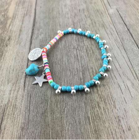Fashion Anklet Boho Beads stone metal Anklets blue Foot Chain Beach Jewelry fashion Anklet for holiday vacation
Fashion Anklet Boho Beads stone metal Anklets blue Foot Chain Beach Jewelry fashion Anklet for holiday vacation