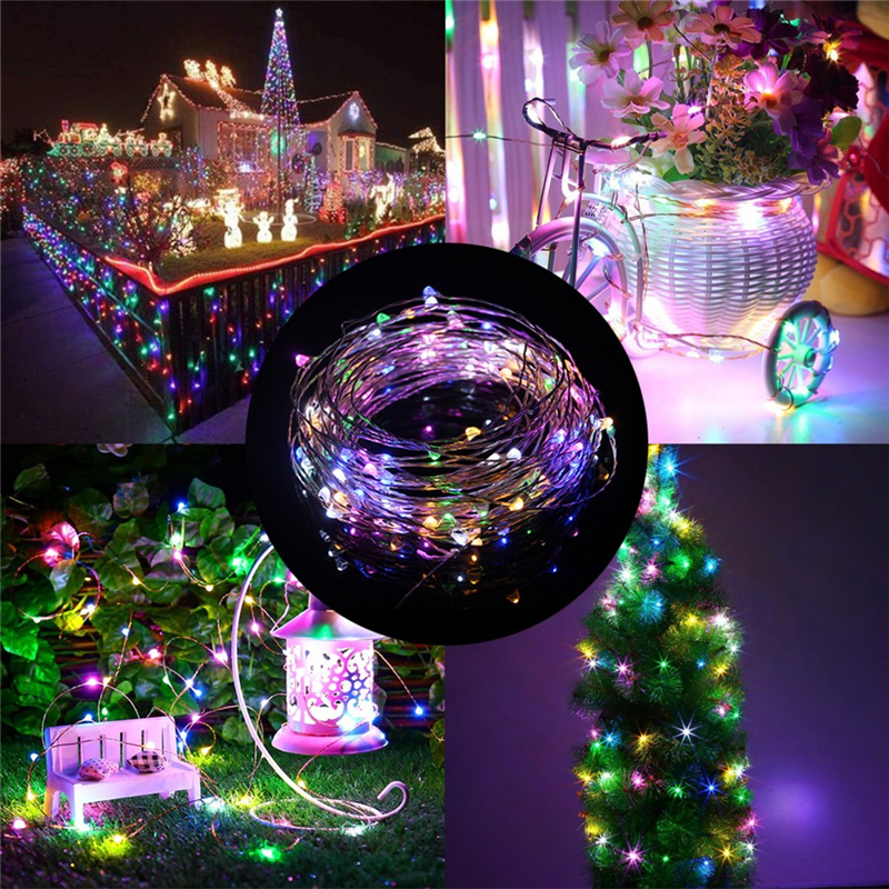 5M 10M LED String Lights USB 8 Function Sliver wire remote control fairy lights LED christmas lights Wedding Party Holiday decoration