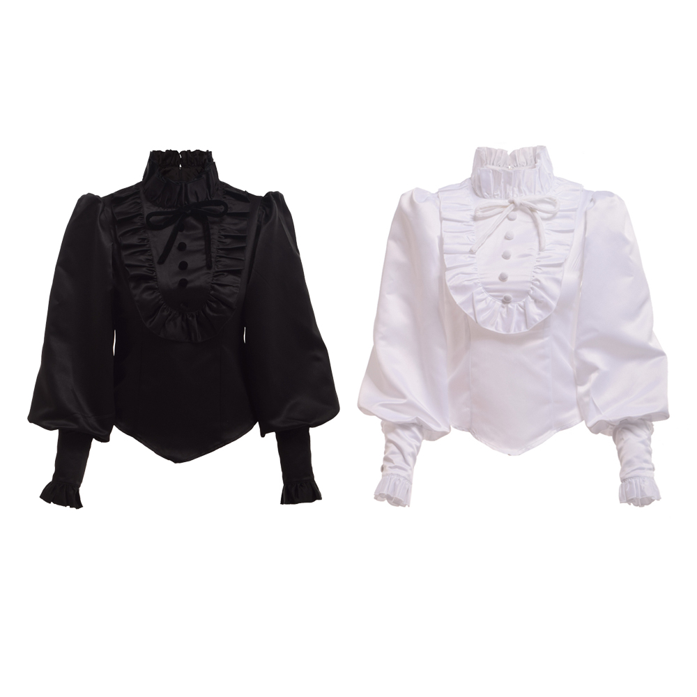 High Quality Vintage Victorian Gothic Black Blouse Lolita Style Romantic Shirt Tops Ruffles Reenactment for Women
High Quality Vintage Victorian Gothic Black Blouse Lolita Style Romantic Shirt Tops Ruffles Reenactment for Women