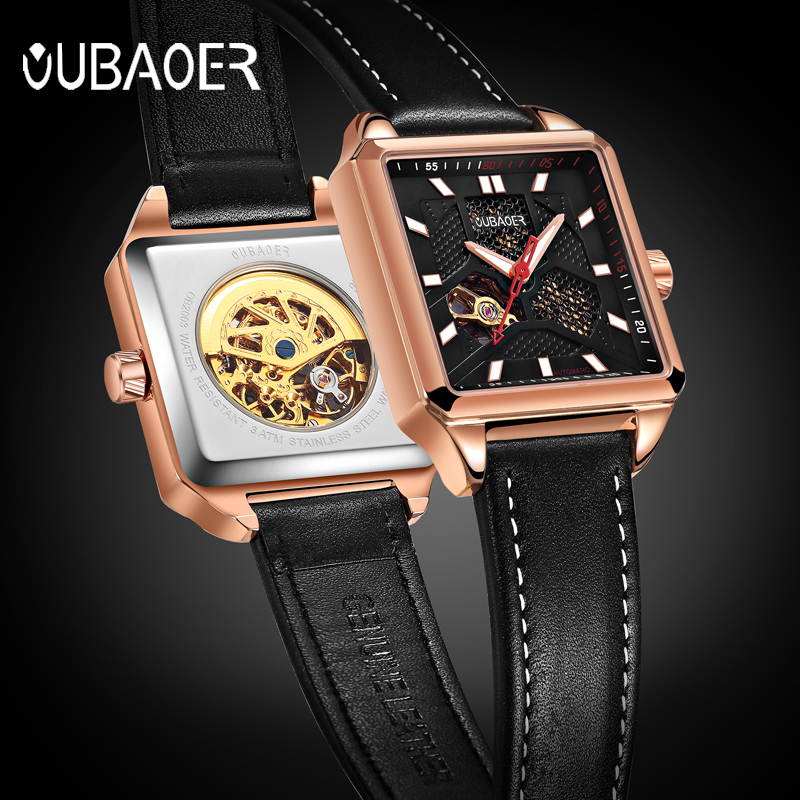 OUBAOER Top Brand Men's Sports Automatic Watch Men Unique Luminous Leather Mechanical Watch Man Gold Clock male, Black
OUBAOER Top Brand Men's Sports Automatic Watch Men Unique Luminous Leather Mechanical Watch Man Gold Clock male, Black