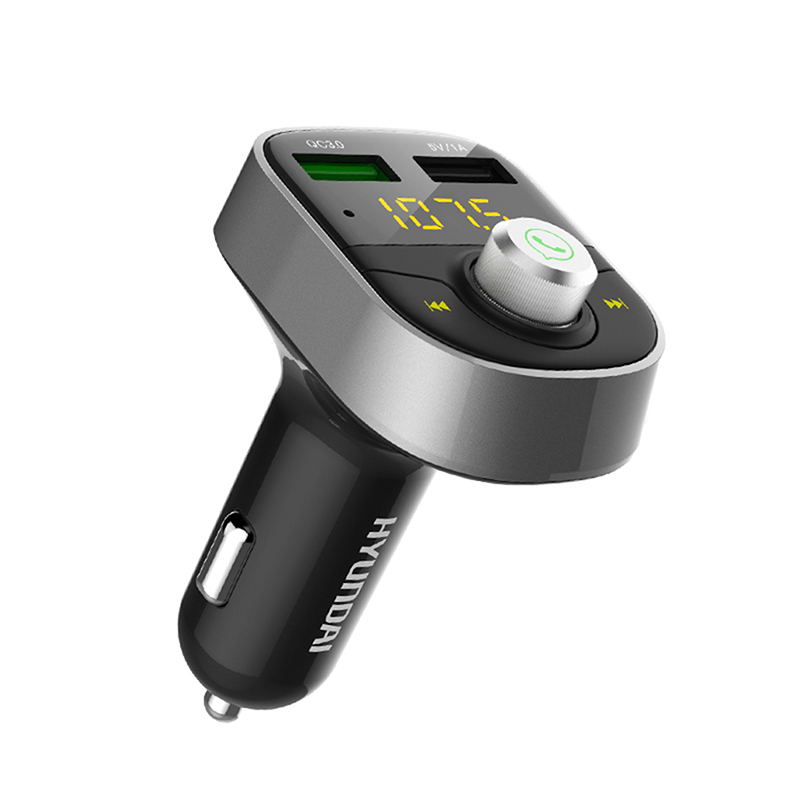 Multifunctional Bluetooth Car Adaptor - FM Transmitter, Hands-Free Call Support, and Rapid Charge USB Interface