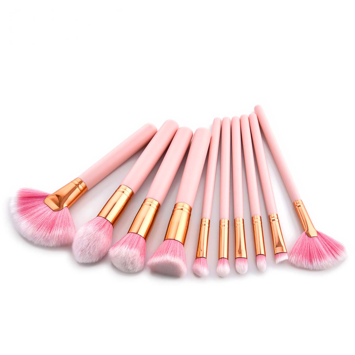 Newest Makeup Brushes set pink colors 4/10 brush tools professional cosmetic brushes for eyeshadow highlighter blush drop shipping