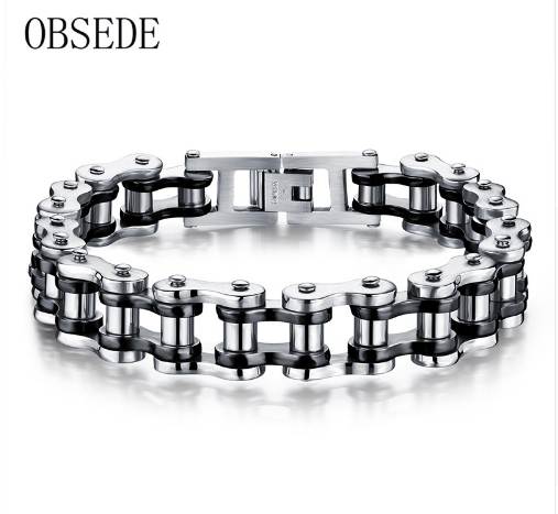 OBSEDE Punk Men Bracelet Biker Bicycle Motorcycle Chain Men's Bracelets & Bangles 316L Stainless Steel Jewelry Fashion Gifts
OBSEDE Punk Men Bracelet Biker Bicycle Motorcycle Chain Men's Bracelets & Bangles 316L Stainless Steel Jewelry Fashion Gifts