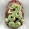 Free Shipping - Beautiful natural yunnan purple jade, hand-carved talisman 12 zodiac - snake pendant charm - pendant necklace.