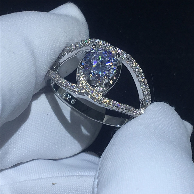 Handmade Infinity ring Silver color Micro Pave 5A Cz Stone Engagement wedding band ring for women Bridal Fashion Jewelry