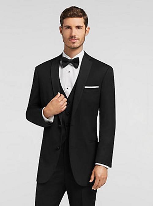 High Quality Two Button Black Groom Tuxedos Notch Lapel Groomsmen Best Man Suits Mens Wedding Suits (Jacket+Pants+Vest+Tie) NO:1118